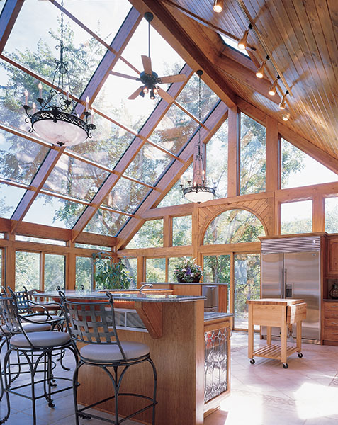 wood sunroom